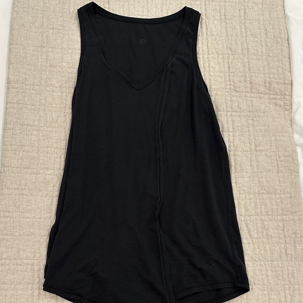 Lululemon Black Tie Front V-Neck Top
